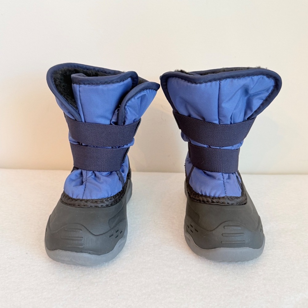 ICEFACE Kid Snow Boots Size 9 Blue Black Waterproof Insulated Winter adjustable